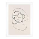 Póster NKTN - Line Art - Mujer con gafas