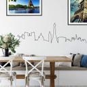 Sticker mural Paris Skyline ligne