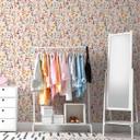 Blomster tapet akvarel look beige brun - Tapet med mønster naturlige toner - ikke-vævet tapet
