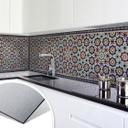 Revêtement pour cuisine - Alu-Dibond - Carrelage oriental - Argenté