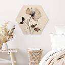 Sekskantet træ Dried Flowers in Cream - Treechild