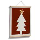 Póster Kubistika - Árbol de Navidad con estrella dorada