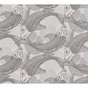 Papel pintado tejido-no tejido Livingwalls Metropolitan Stories Papel pintado asiático con koi Mio Tokyo beige, gris
