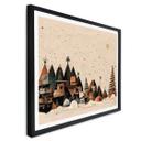 Plakat Vinter - juleby - træbarn