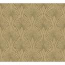 Livingwalls Fleecetapet, New Walls 50'er glam Art Deco Tapet Beige, Brun, Metallic