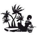 Sticker mural - Plage africaine