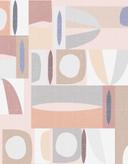 Fototapet med motiv Geometriske retroformer i pastelbeige, rosa 3,4 x 2,65 m