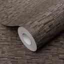 Papier peint intissé gris foncé avec structure tissée moderne marquant et intemporel élégant