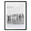Póster bosque nuboso en blanco y negro - Xu
