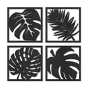 MDF - Decoración en madera hojas set tropical