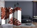 Screen room divider - Spice Monstera, 5-delt - 225x172 cm