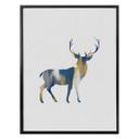 Plakat - Orara Studio - Deer Blue and Yellow