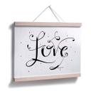 Póster Handlettering Love - blanco