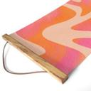 Póster de tela Ondas abstractas en naranja-rosa - Bloom - Panorama