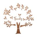 Árbol genealógico de madera XXL Familia - madera de caoba