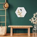 Hexagon Dibond Orara Studio - Hummingbird & Plant