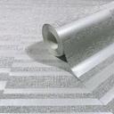 Papel pintado no tejido rayas horizontales moderno en gris