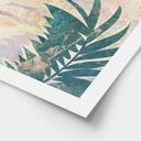 Plakat Urban Jungle - Eksotiske palmeblade i guldgrøn - Manovski