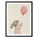 Plakat sød kanin med ballon - Treechild