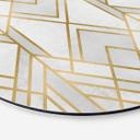 Tableau sur alu-Dibond Fredriksson - Art déco : Géométrie dorée - Rond