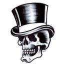 Miami Ink calavera con sombrero de copa mural de ventana