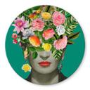 Glasbillede - Frida Floral - Frida Floral Studio - Rund