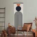 Póster de tela Líneas y círculos abstractos en armonía - Costa - Panorama