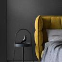Papel pintado tejido-no tejido textura denim gris oscuro - Papel pintado liso elegante para interiores modernos