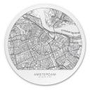 Tableau sur alu-Dibond rond plan d'Amsterdam