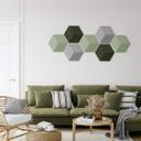 3D Hexagon Alu-Dibond - Lysegrøn