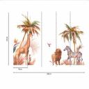 Dyretapet SavannahAnimal i hvidbrun - non-woven tapet Designwalls 2 - 2,55 x 3,5 m