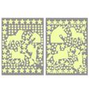 Selvlysende Wallsticker Enhjørninger Sæt