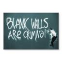 Akrylbillede Banksy - Blank walls are criminal