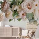 WhiteRoses blomstertapet i grå creme - non-woven tapet Designwalls 2 - 2,55 x 3,5 m