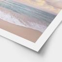 Póster puesta de sol sobre la playa y el mar - Sisi & Seb