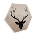 Hexagone - Bois placage de bouleau Ireland - Cerf noir
