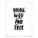 Póster Joven salvaje y libre