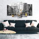 5 stykke lærredstryk, gader i New York City