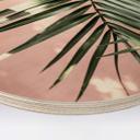 Cuadro de madera hoja de palmera delante de pared rosa - Böhmer - Redondo