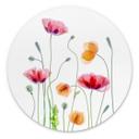 Vægcirkel Disher - Colourful Poppies – print på aluminium (Alu-Dibond)
