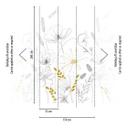 tapet blomster hvid sort - non-woven tapet blomster planter Livingwalls - mat og glat