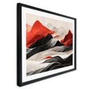 Póster Treechild - Montañas rojas de estilo japonés