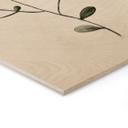 Cuadro de madera Planta delicada con flores amarillas - Goed Blauw