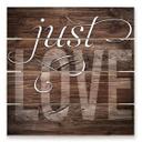 Cuadro de madera Just Love - 40x41,5 cm