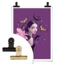 Póster Korenkova - Boho Girl 1 morado