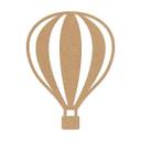 Decoración en madera habitación infantil globo aerostático con líneas verticales - MDF nature