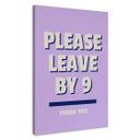 Lienzo Please leave by 9 - Fritsch