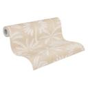 Ikke-vævet tapet palmer beige creme hvid metallisk tapet tapet blade natur