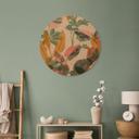 Cuadro de madera con plantas tropicales - Goed Blauw - Redondo