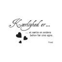 Wallsticker -  Kaerlighed er...